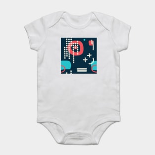 Modern hand draw colorful abstract seamless pattern Baby Bodysuit